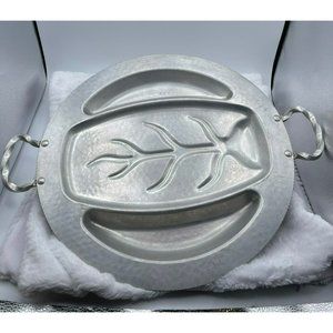 Oval Henry & Miller Kraftware Mid Century Aluminum Large Serving Tray Platter